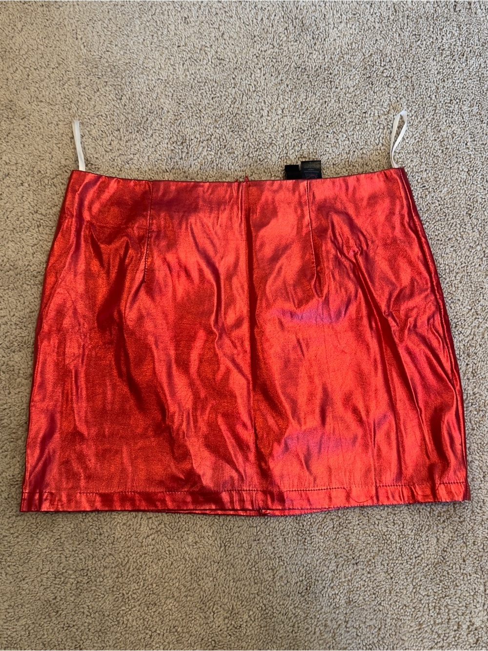 Windsor Metallic Red Mini Skirt